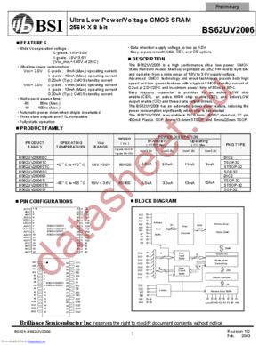 BS62UV2006-10 datasheet  