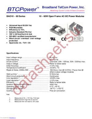 BAO40-UAC-5 datasheet  