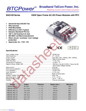 BAO100-PAC-5 datasheet  