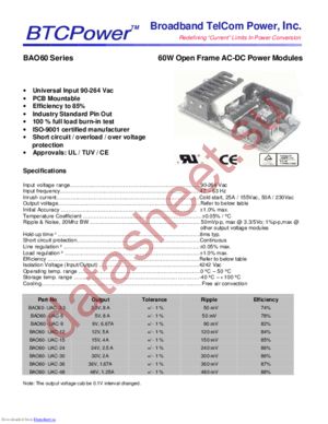 BAO60-UAC-3.3 datasheet  