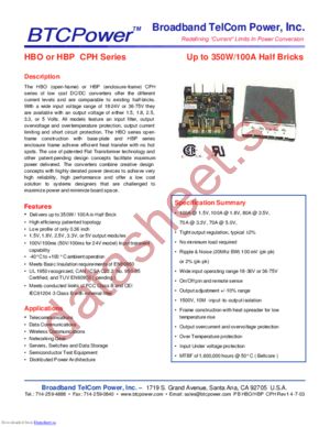 HBO80A-48-2.5P datasheet  
