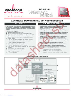 BCM3341_05 datasheet  