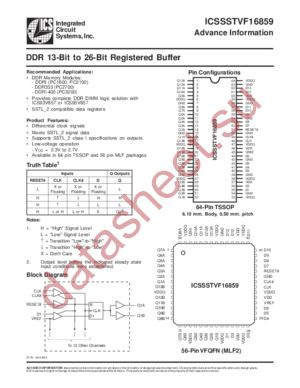 IDTICSSSTVF16859BKLF datasheet  