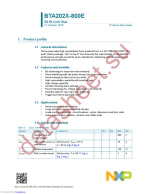 BTA202X-800E/L01,1 datasheet  