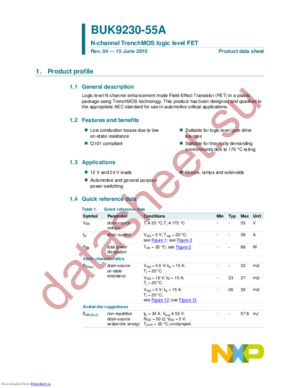 BUK9230-55A /T3 datasheet  