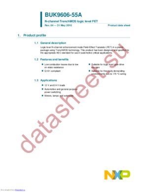 BUK9606-55A /T3 datasheet  