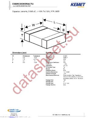 C1210F225K5RACTU datasheet  