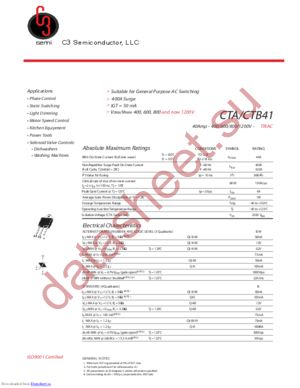 CTB40-600B datasheet  
