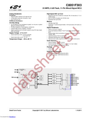 C8051F303-GS datasheet  