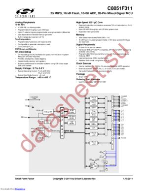 C8051F311-GMR datasheet  