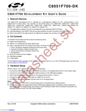 C8051F707-GQR datasheet  