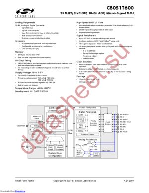 C8051T601-GSR datasheet  