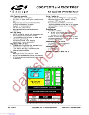 C8051T622-GM datasheet  