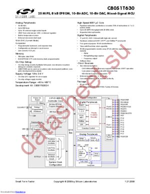 C8051T630DB20 datasheet  