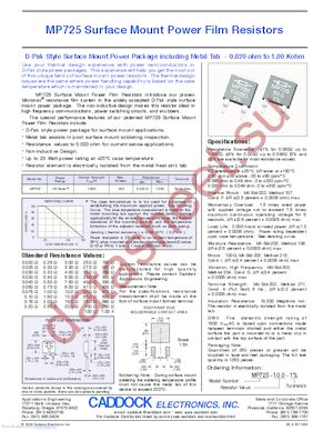 MP725-400-1% datasheet  