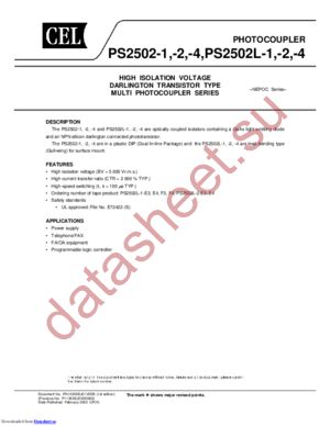 PS2502L-1-F3-A datasheet  