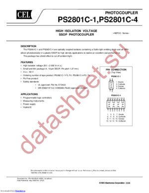 PS2801C-1-F3-M-A datasheet  