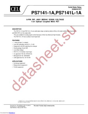 PS7341L-1A datasheet  