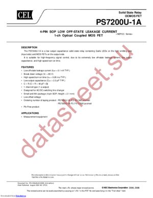 PS7200U-1A datasheet  