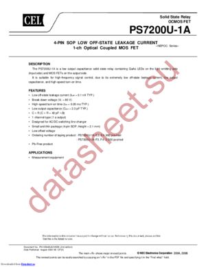 PS7200U-1A-F4 datasheet  