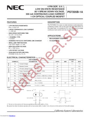 PS7205B-1A-E4 datasheet  