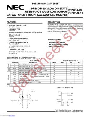 PS7341AL-1B datasheet  