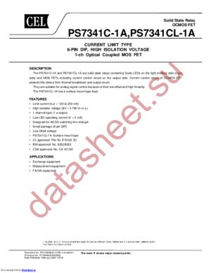 PS7341CL-1A-E3 datasheet  