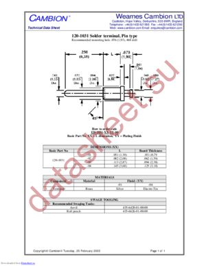 120-1031 datasheet  