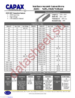 2225X datasheet  