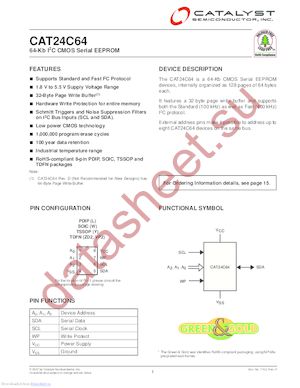 CAT24C64YIT2 datasheet  