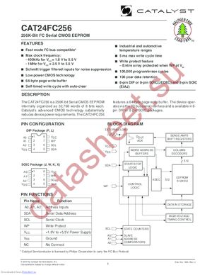 CAT24FC256PI datasheet  