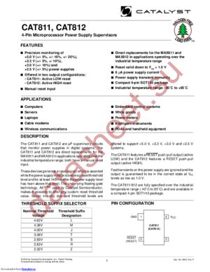 CAT811JEUS-T datasheet  