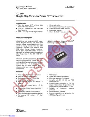 CC1000YZ datasheet  