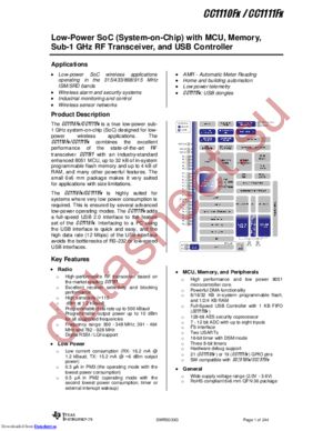 CC1111F32RSPR datasheet  