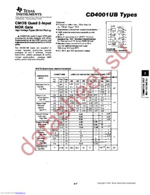 CD4001UBD datasheet  