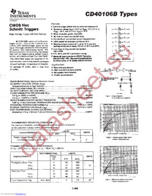 CD40106B Types datasheet  