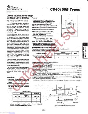 CD40109B Types datasheet  