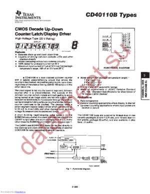CD40110B Types datasheet  