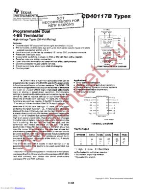 CD40117BPWG4 datasheet  