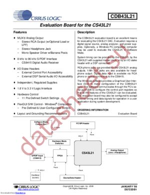 CDB-43L21 datasheet  