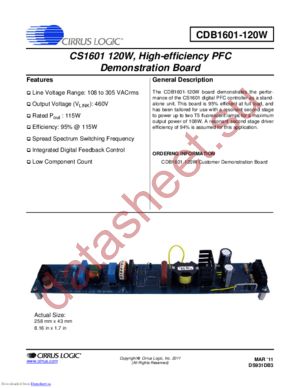 CDB1601-120W-Z datasheet  