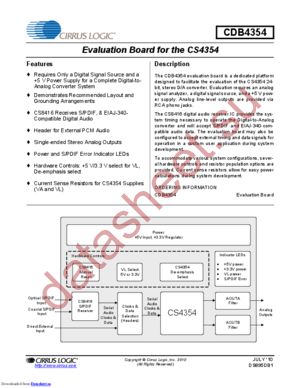 CDB4354 datasheet  