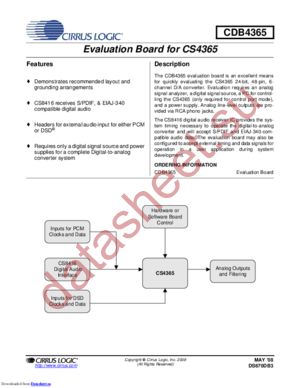 CDB4365 datasheet  