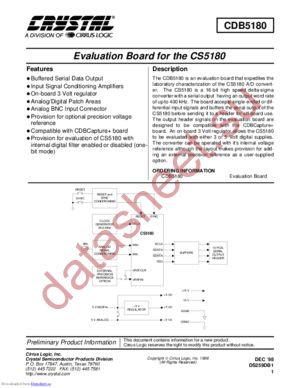 CDB5180 datasheet  