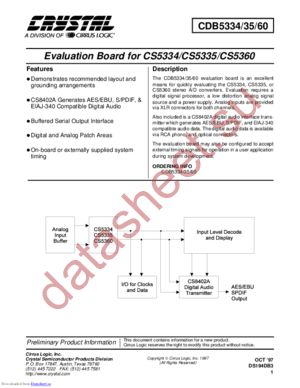 CDB5335 datasheet  