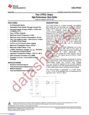 CDCLVP1204EVM datasheet  