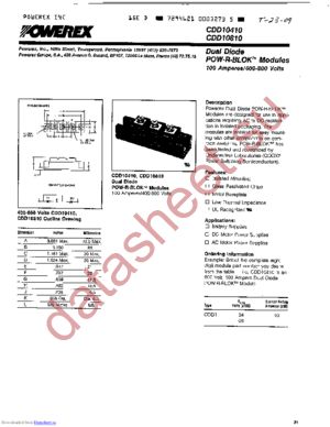 CDD10410 datasheet  