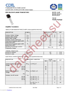 BC171A datasheet  