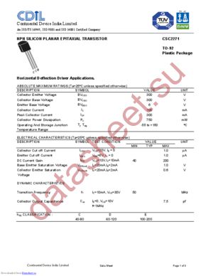 CSC2271 datasheet  