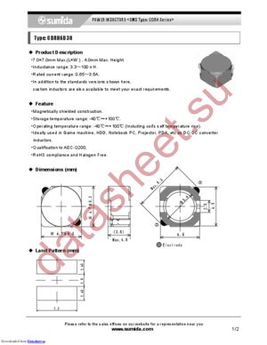 CDRH6D38NP-7R4NC datasheet  